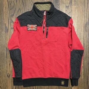 RARE Vintage POLO Ralph Lauren Motorcycle Club Red & Black Quilted Shirt Jacket